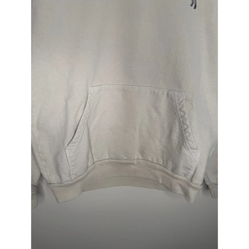 SANA Detroit Skeleton Logo Hoodie Off White Cream Size Small Streetwear Pullover